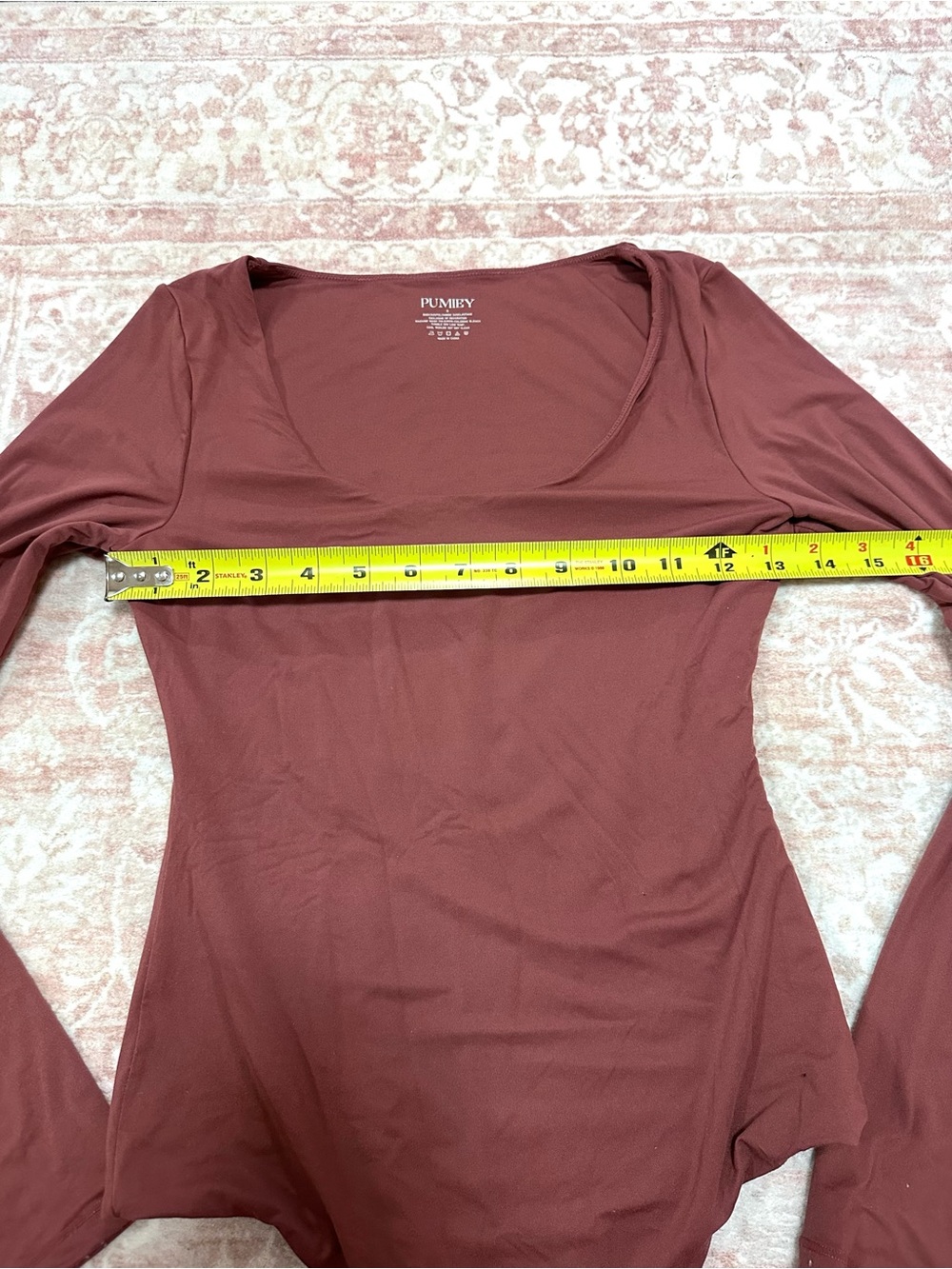PUMIEY 🪷 Dusty Rose Scoop Neck Bodysuit - Picture 7 of 10